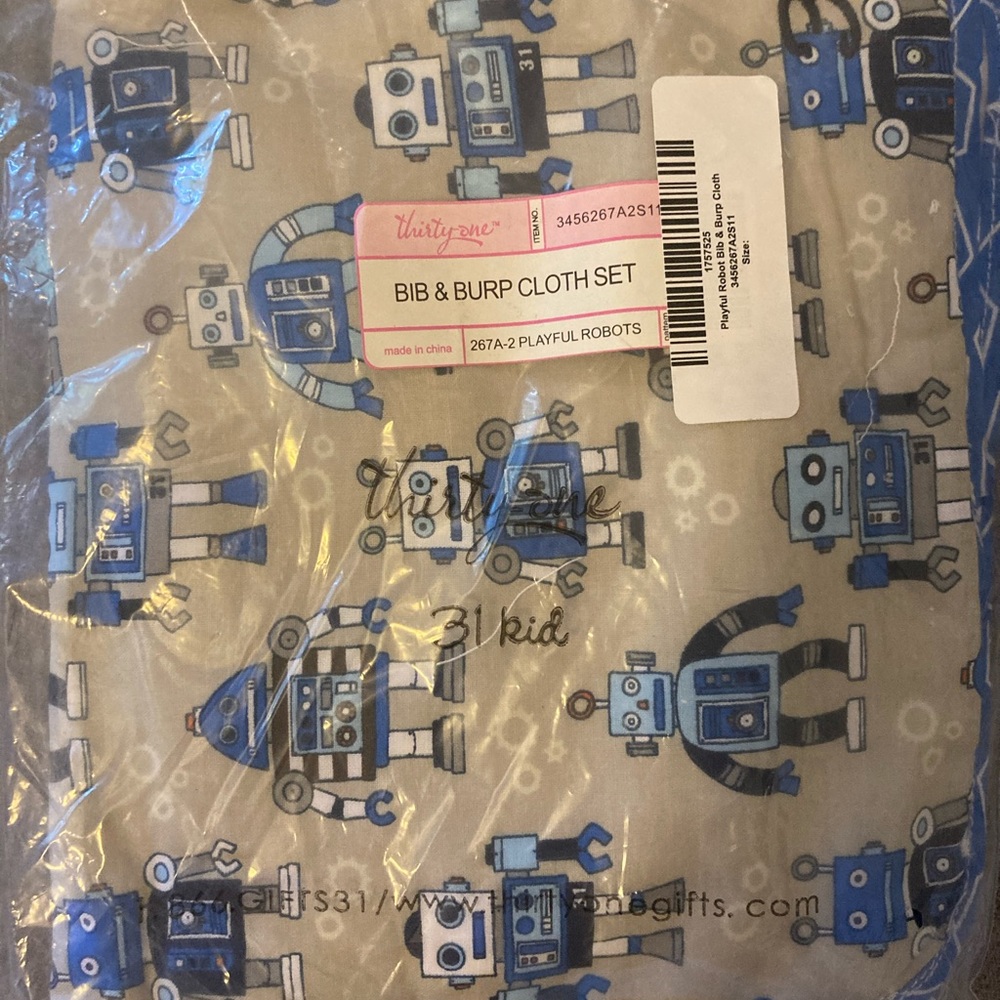 Bib and burp cloth set